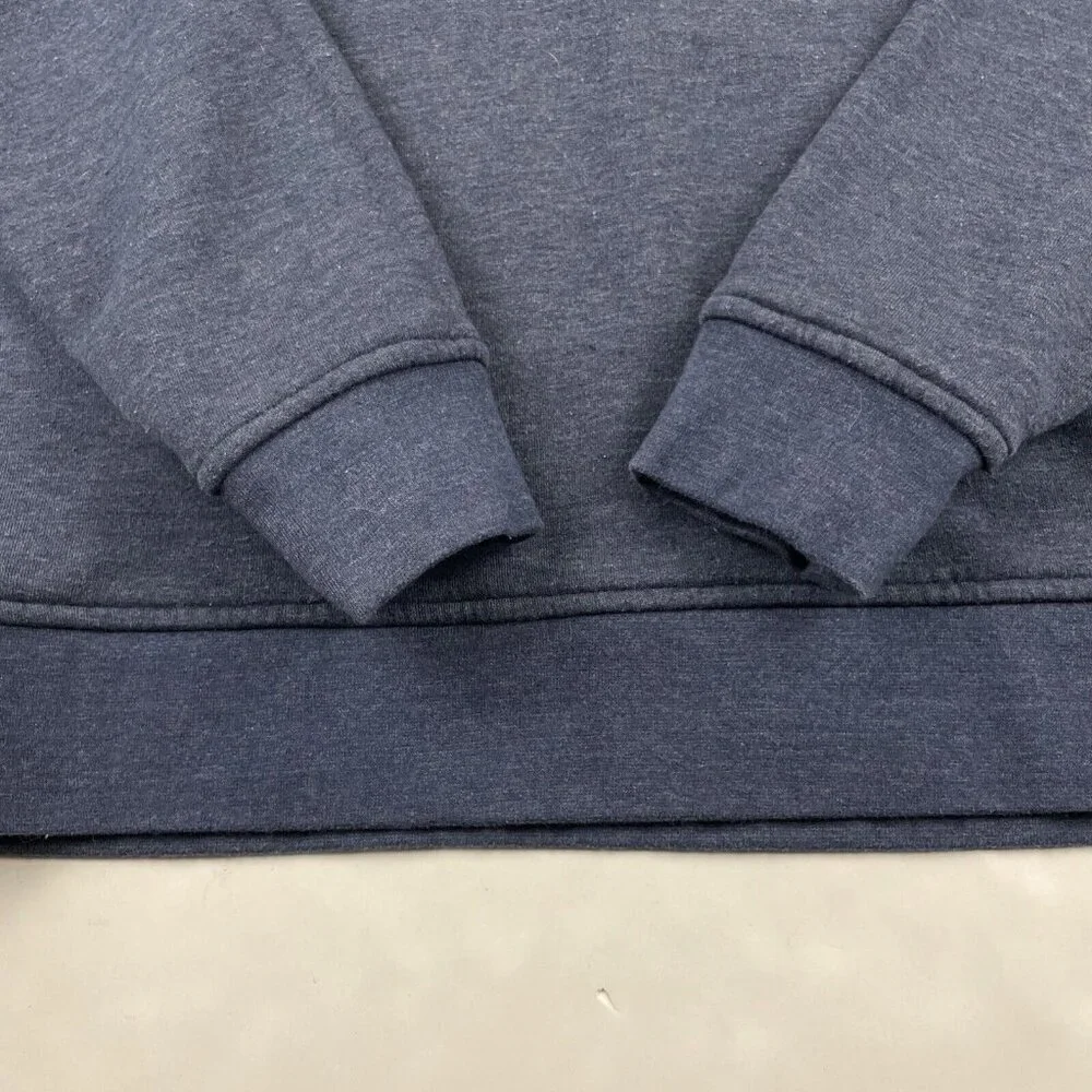 Orvis 1/4 Zip Pullover Sweater Men’s L Fleece Lined Cotton Blend Navy Casual